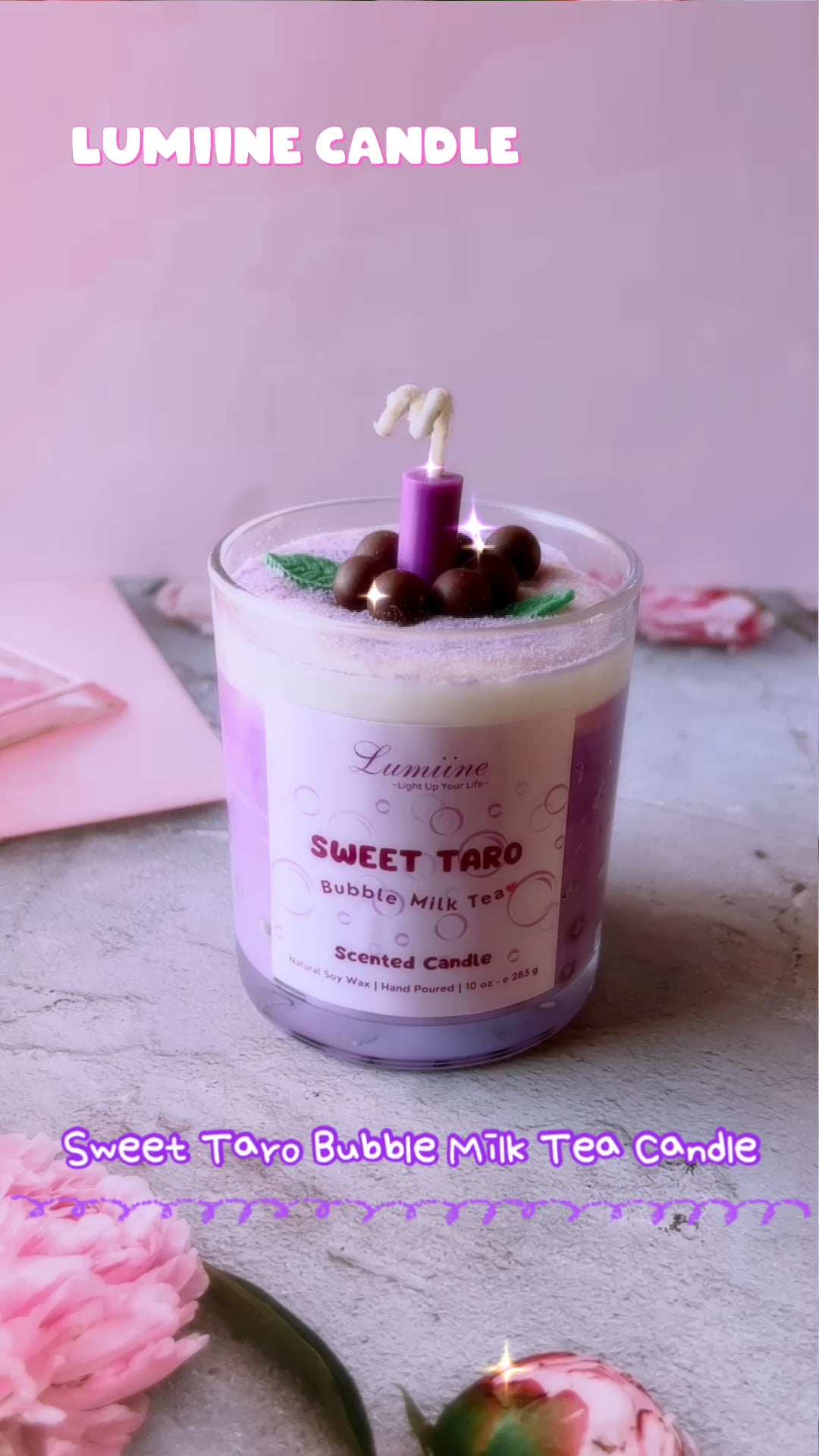 Taro Bubble Milk Tea Scented Candle ~ 🌱 Refillable 🌱