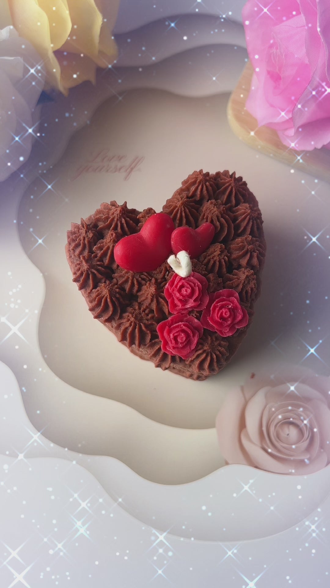 Chocolate Love Cake Candle